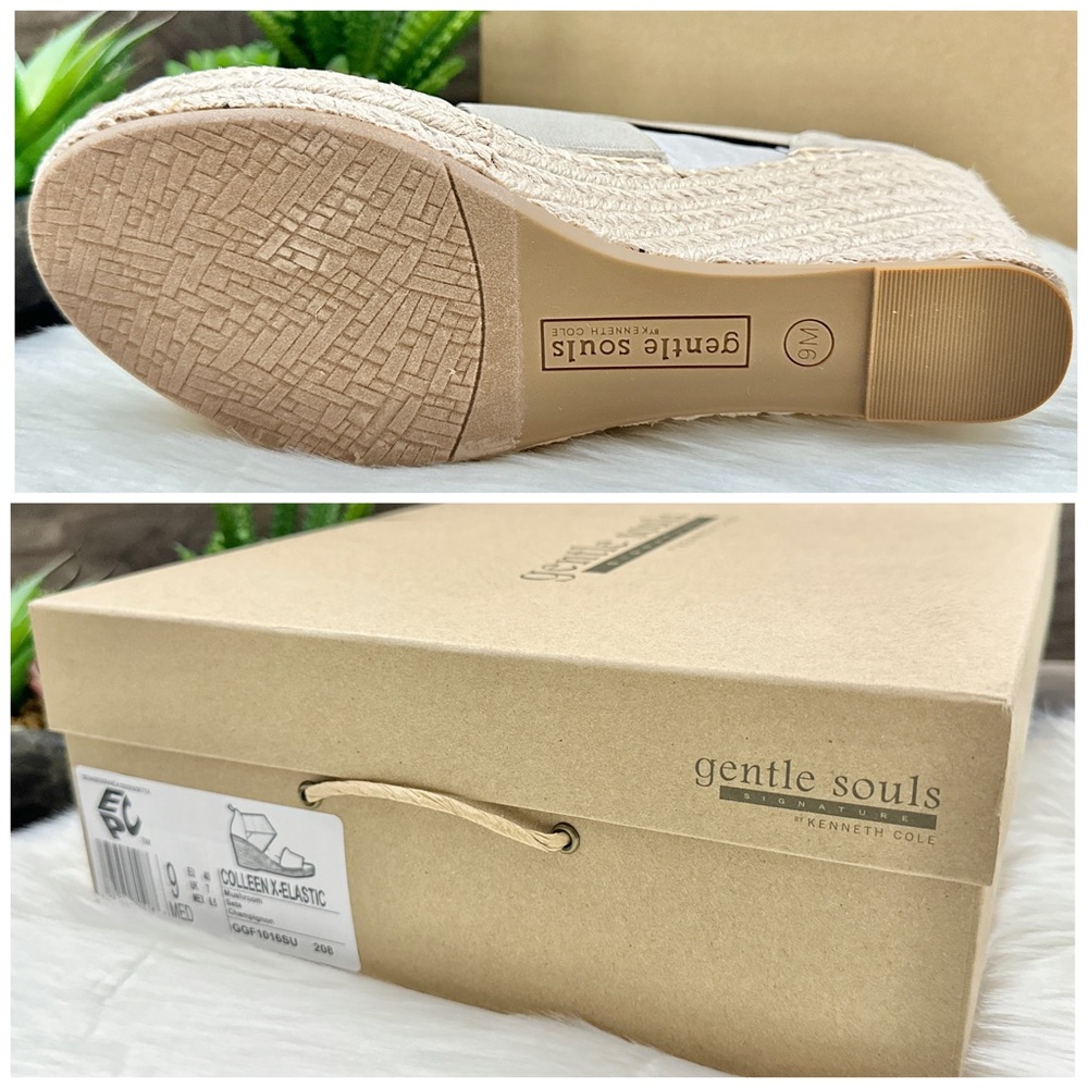 ❌SOLD❌NIB Gentle Souls Kenneth Cole Colleen X Elastic Espadrille Wedge Sandal - Picture 14 of 14